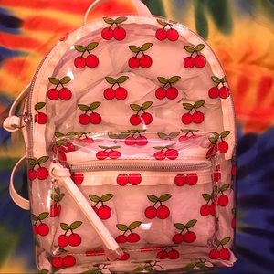 Plastic see through cherry backpack
